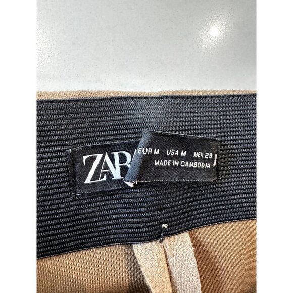 Zara Faux Suede Leggings in Camel Size M - Picture 4 of 4